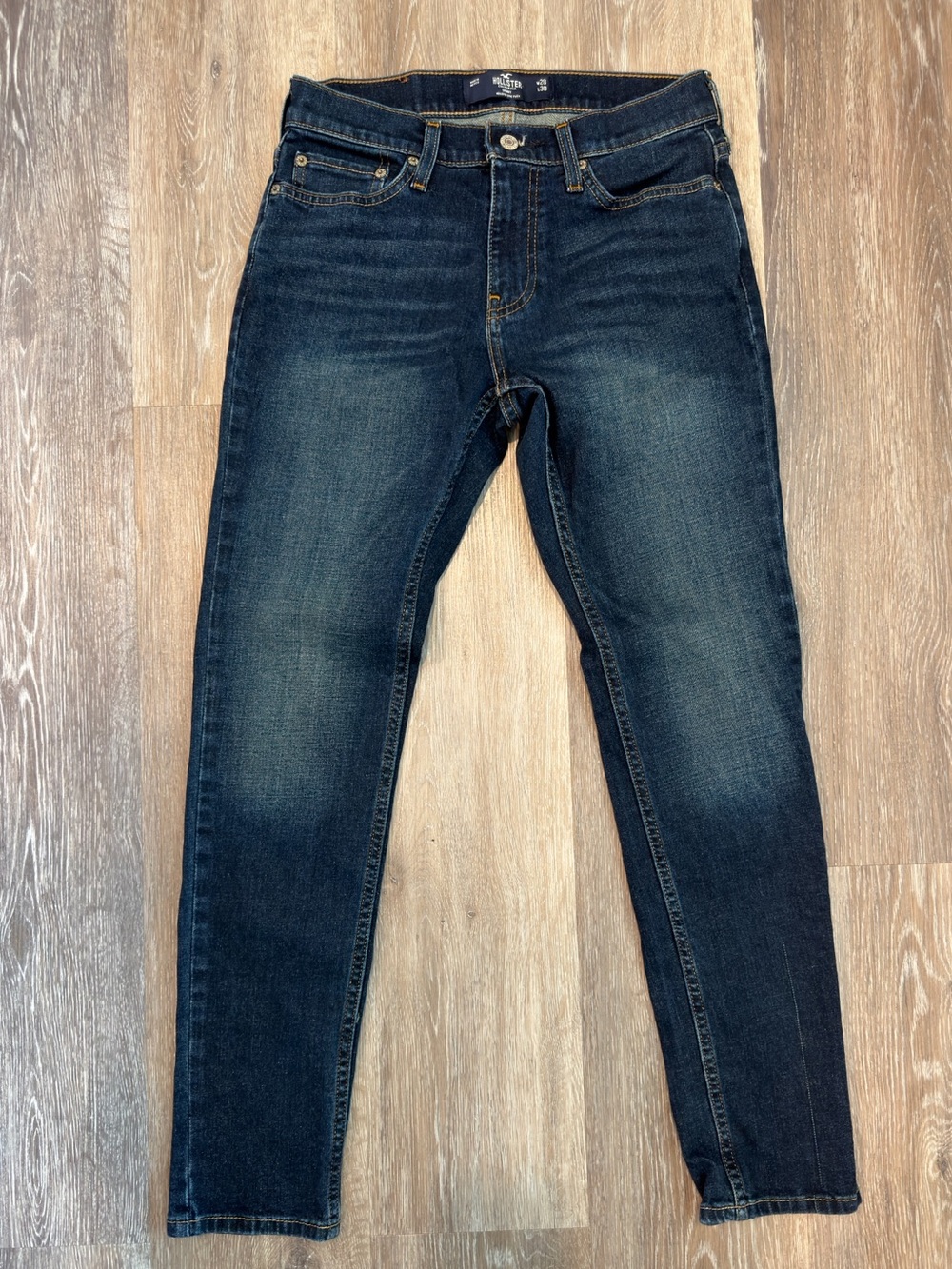 Men's Hollister Dark Wash Blue Skinny Jeans